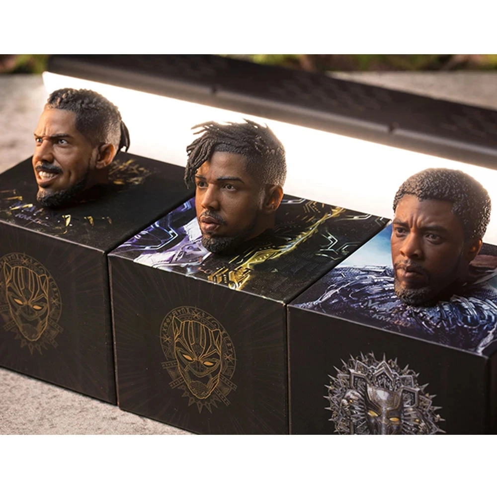 

3pcs 1/6 KM Series (001-002-003) Leopard Male Head Sculpture Fit 12'' Action Figure Body