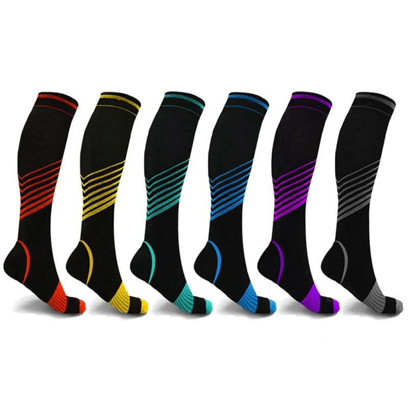 

Compression Stockings Men Women Hiking Running Socks Elastic Anti Fatigue Knee Prevent Varicose Veins Socks Sports Marathon Sock