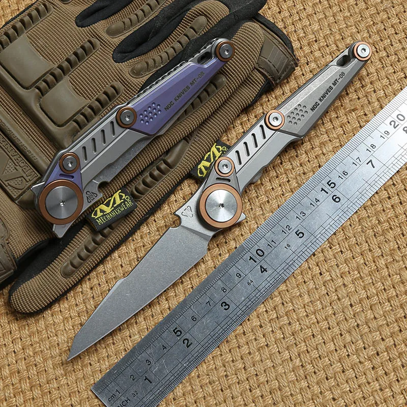 Складной нож NOC M390 с титановой ручкой складной MRBS шариковым подшипником для