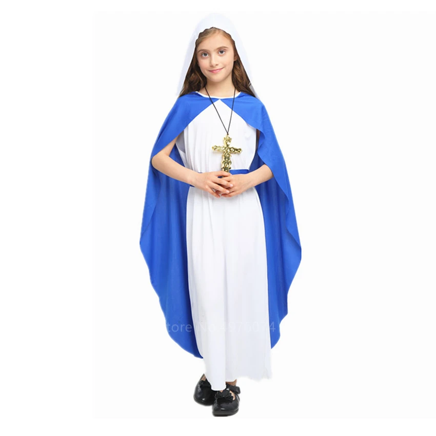 2021 Middle Ages Religiou Boys Priest Easter Children Nun Girls Mary Costume Fancy Christian Missionary Carnival Party Medieval |