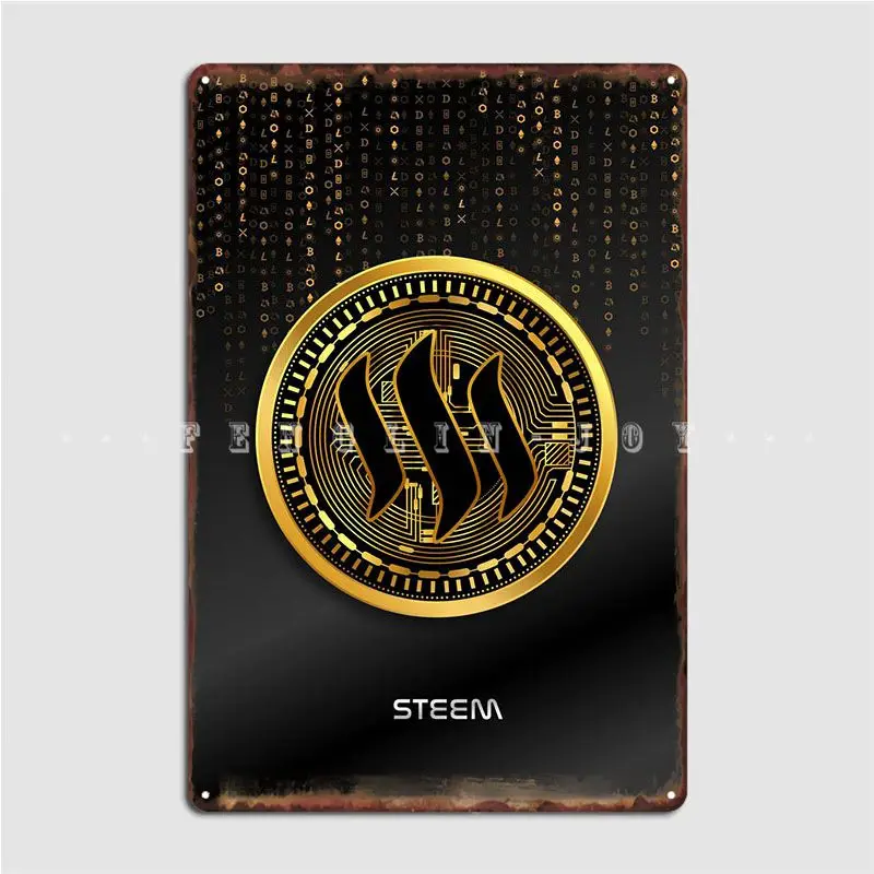 Металлический плакат Steem, задний плакат для кинотеатра, таблички для гаража, жестяной Плакат на заказ Металлический плакат Steem, задний плакат для кинотеатра, таблички для гаража, жестяной Плакат на заказ