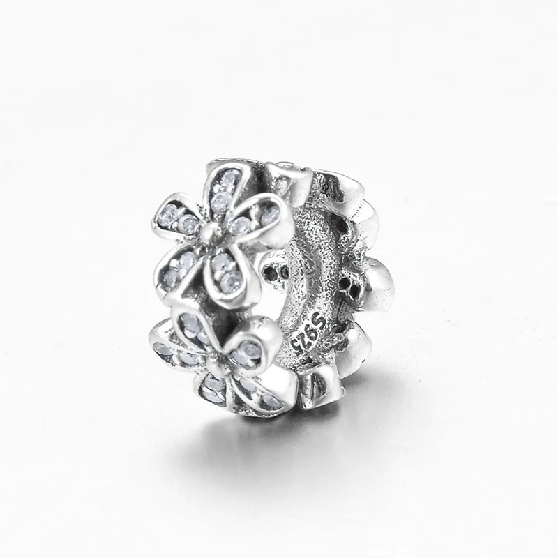 Бусины шармы из серебра 925 пробы с фианитами для браслета|Ювелирные шармы| |