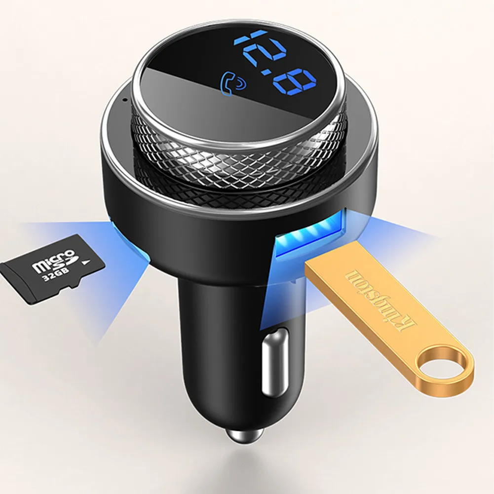 

1pc 12-24V Car Charger Bluetooth 5.0 MP3 Bluetooth Player Fit For Car Fm Transmitter Qc3.0 Fast Charge Charger Equippments