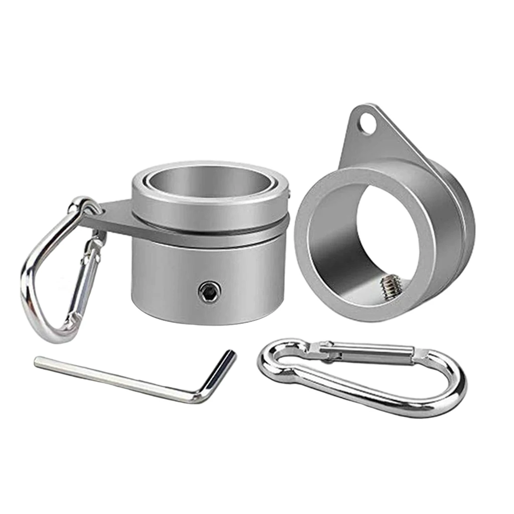 

2 Pack Aluminum Alloy Flag Pole Rings Clip 1" Dia.Flagpole Mounting Ring Grommet Hooks Bracket Spinning Hardware Clamp