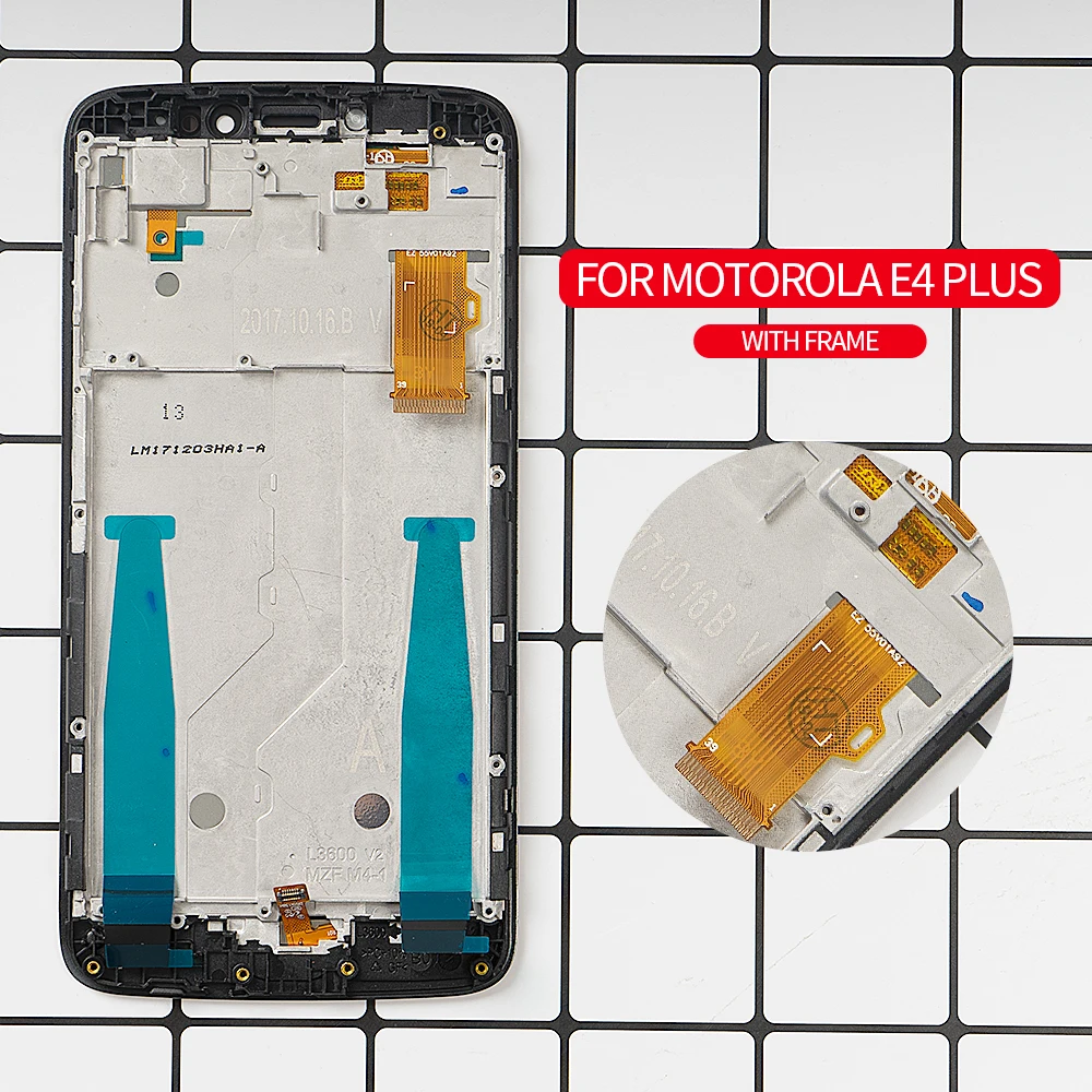 5," для Motorola Moto E4 Plus рамка сенсорного ЖК-экрана дигитайзер для MOTO E4 Plus дисплей XT1770 XT1773 XT1771 XT1772