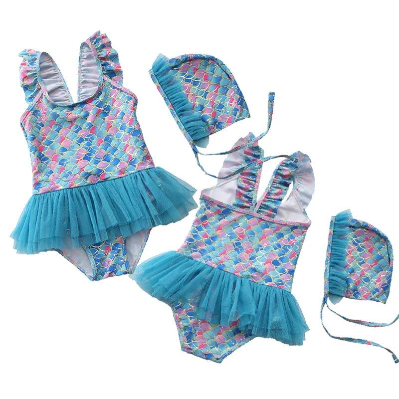 

От 1 до 6 лет Детская одежда для купания для девочек, цельный купальный костюм для девочек, купальный костюм бикини, купальный костюм для плав...