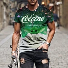 Мужская футболка с 3D принтом, футболка с коротким рукавом, с мультяшным принтом духа, дьявол, для отдыха, модная, летняя Новинка