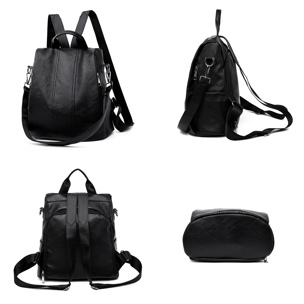 3-в-1 Для женщин Mochila Высокое качество мягкий кожаный рюкзак ретро сумка Анти-кражи рюкзак Sac A Dos Femme