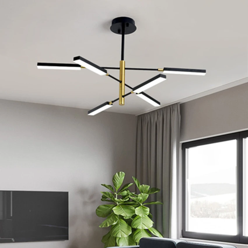 Современный акриловый абажур с регулируемой яркостью разветвленная Люстра для