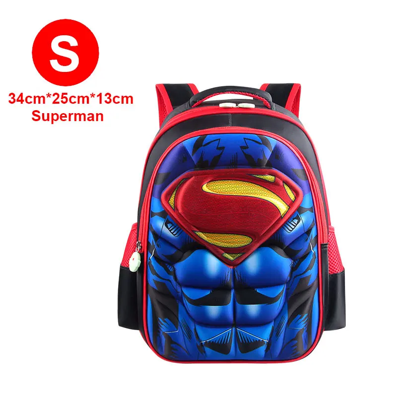 Red S Superman MARVEL, Супермен, Бэтмен, Человек-паук, Bacpac, Капитан Америка, детские школьные сумки для мальчиков и девочек, студенческий рюкзак для молодых людей - Цвет: Red S Superman