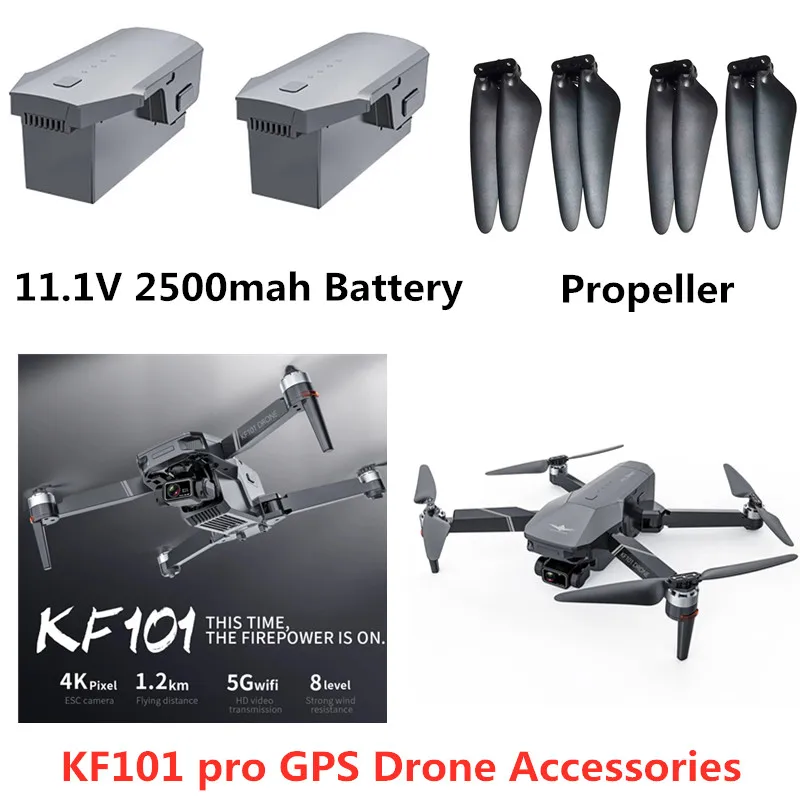 

Запасные части для радиоуправляемого дрона KF101 Pro 11,1 В 2500 мАч аккумулятор/Пропеллер для KF101 PRO Аксессуары для дрона KF101 PRO Аккумулятор
