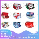 10pcs Christmas Adult Universal Disposable High-quality Printed Mask Christmas Halloween Cosplay Face Mask Mascaras Masks Masque