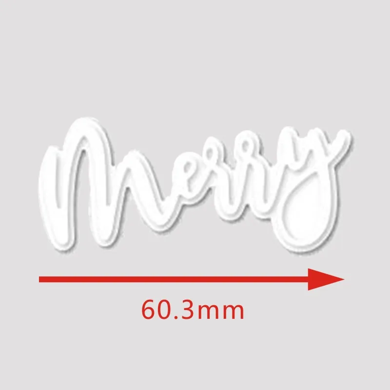 Металлические Вырубные штампы с надписью Merry Word Christmas To You вырезанные для