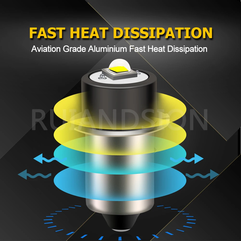 Лампа для фонарика 3D 6D 9D 2 шт. P13. Фонарь LED XPG2 1-9 В 5-30 в 1 5 3 6 4 12 18 13 6000 К - купить по