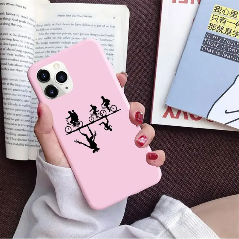 

Stranger things Fashion TV series Phone Case Candy Color for iPhone 11 12 6 6S 7 8 XS X SE 2020 XR mini pro Plus MAX coque