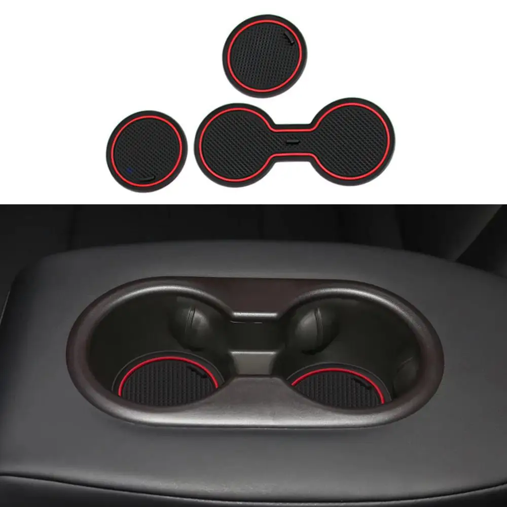 7 шт слот для ворот Коврик двери паз коврик черный/красный/белый резиновый