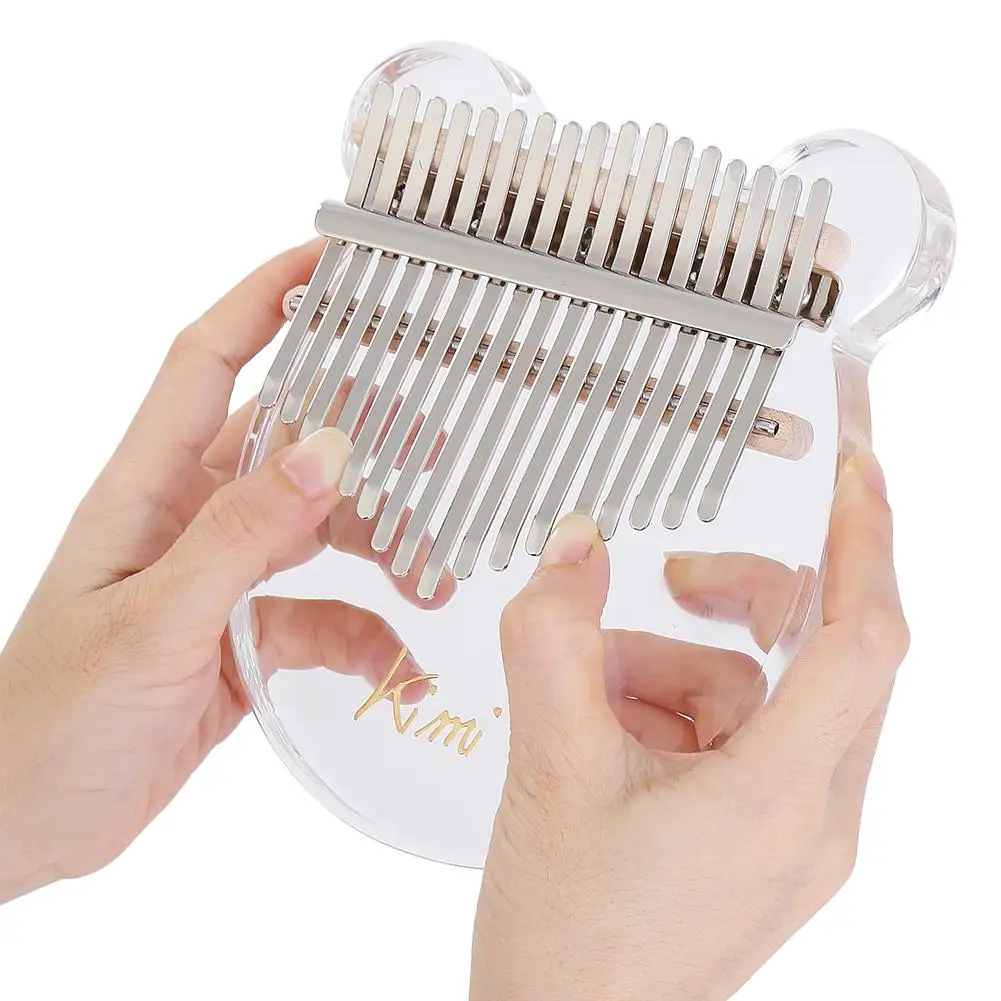 Kimi 17 клавиш Kalimba акриловое пианино для большого пальца с тюнером Hammer Gig Bag медведь