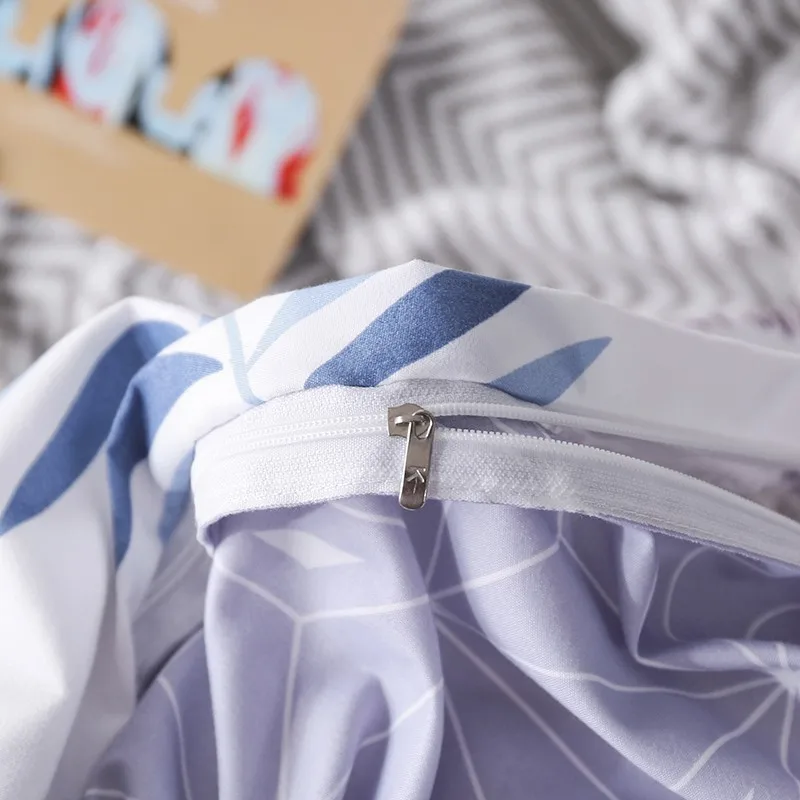 Домашний текстиль комплекты постельного белья пододеяльник с принтом белых