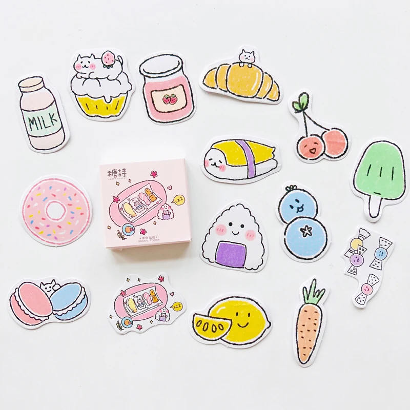 45 шт./коркор. счастливая маленькая фотонаклейка для суши своими руками