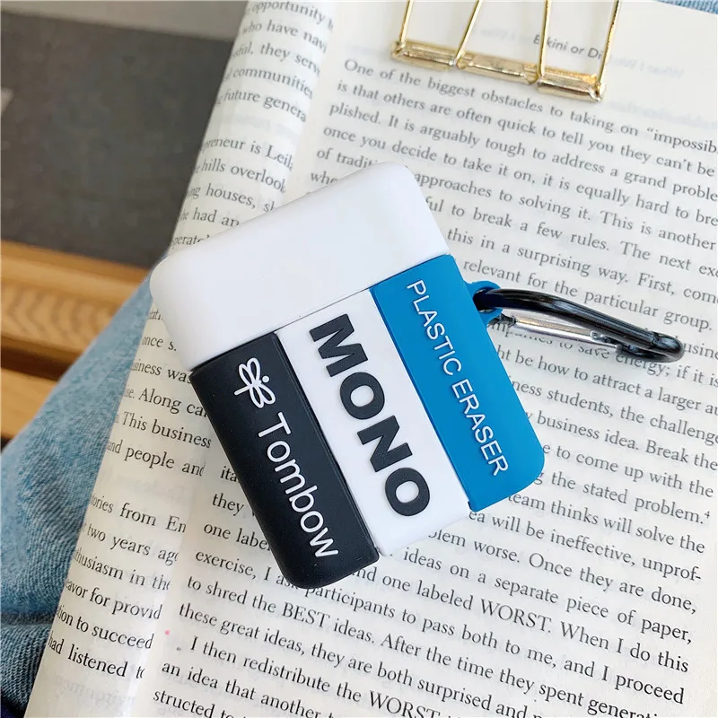 3D Забавный японский пластиковый чехол Tombow для наушников Apple Airpods 1/2 симпатичный
