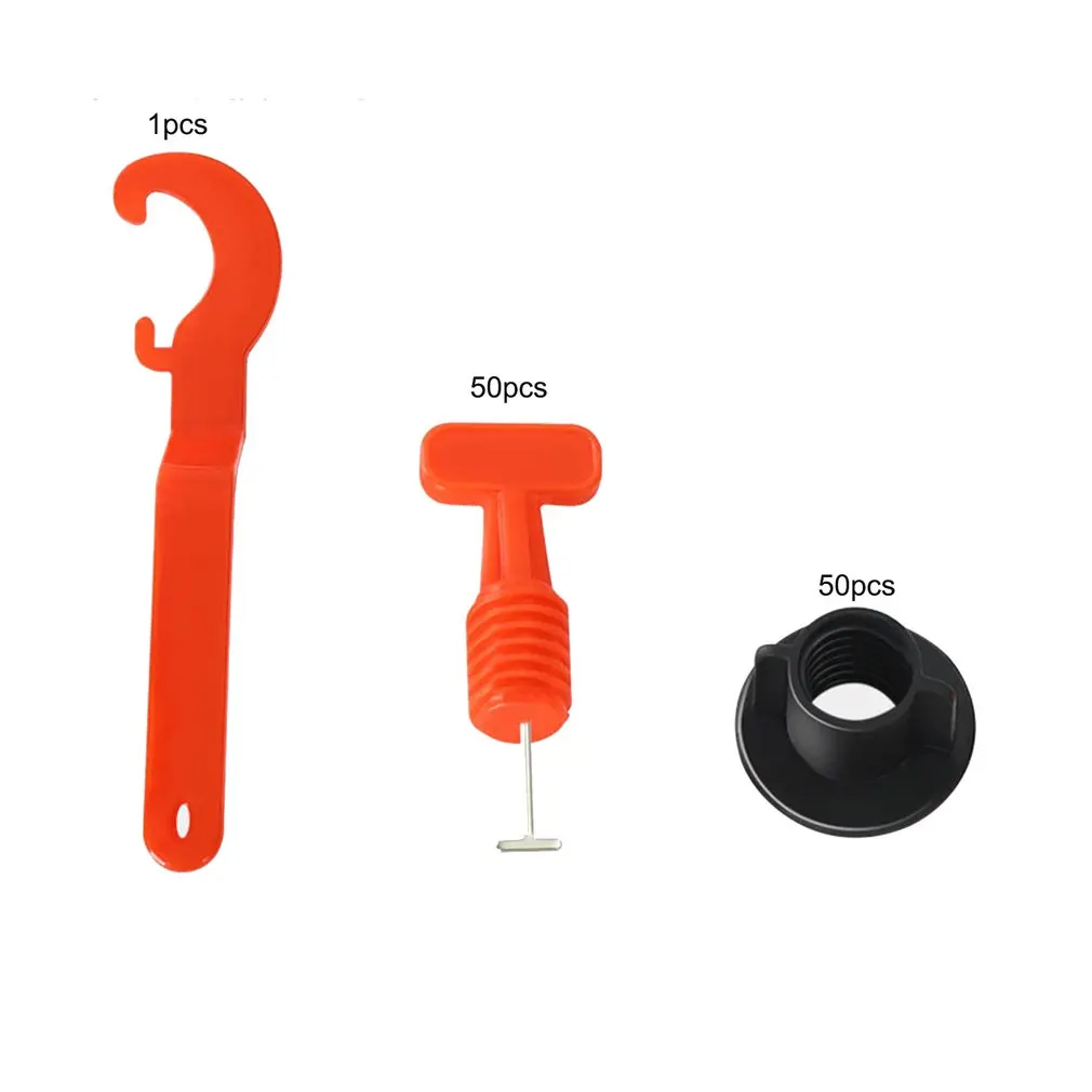 

50Pcs Tile Leveling System Tool Kit Level Wedges Alignment Spacers For Leveler Locator Spacers Plier Flooring Wall Tile