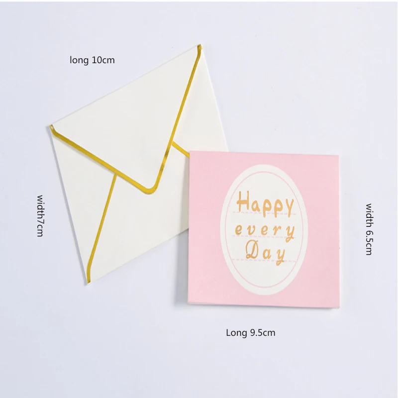 Простая открытка спасибо бронзированный конверт для праздничного приглашения с