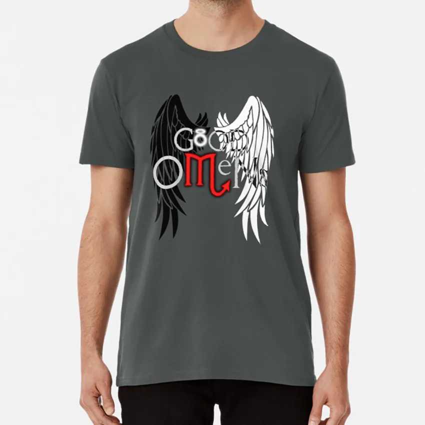 Good Omens футболка good omens Дэвид Теннант Кроули aziraphel Ангел дьявола ангелы|Мужские