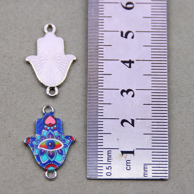 10 шт. Фатима злые глаза фоторазъемы для браслетов разные цвета 17*26 мм | Украшения и