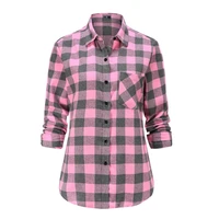 womens shirt 2021 new fashion female classic style blouses long sleeve flannel plaid shirt casual plus size office tops blusas