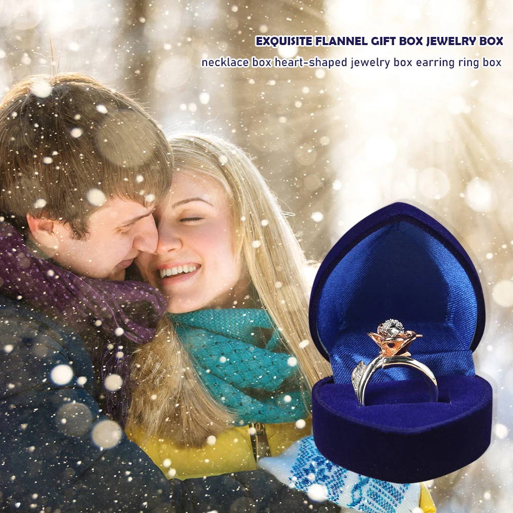 Креативные серьги в форме сердца держатель для украшений складной чехол