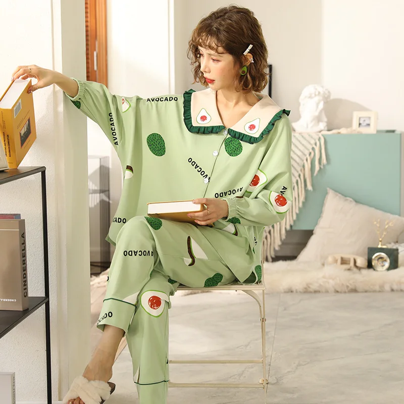 

Pajamas with Shorts Sleep Pants Women Nightgown Cotton Sleep Shirt for Women Schlafanzug Damen Short Doll Feminino Pijama