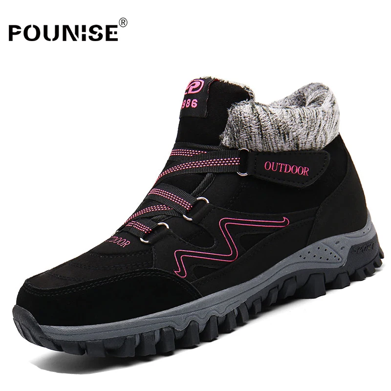 woman snow boots 2020 winter warm plush women shoes waterproof casual fahsion ankle ladies plus size 35-42 | Обувь