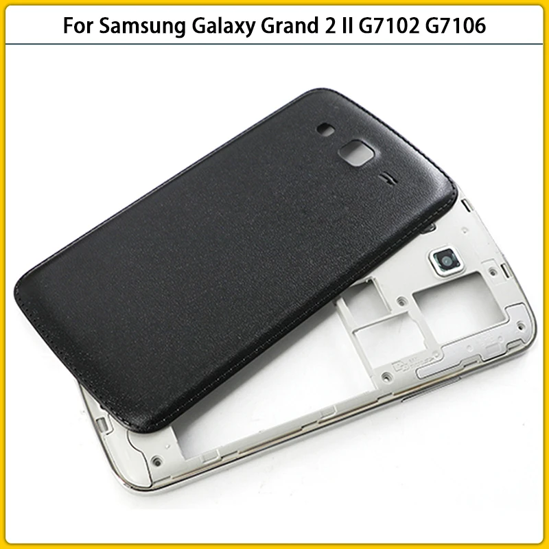 Новый G7102 полный корпус чехол для Samsung Galaxy Grand 2 II G7106 G7100 задняя крышка батарейного