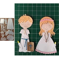 boy girl praying set two metal cutting dies for scrapbooking and card making craft 2019 new die cuts