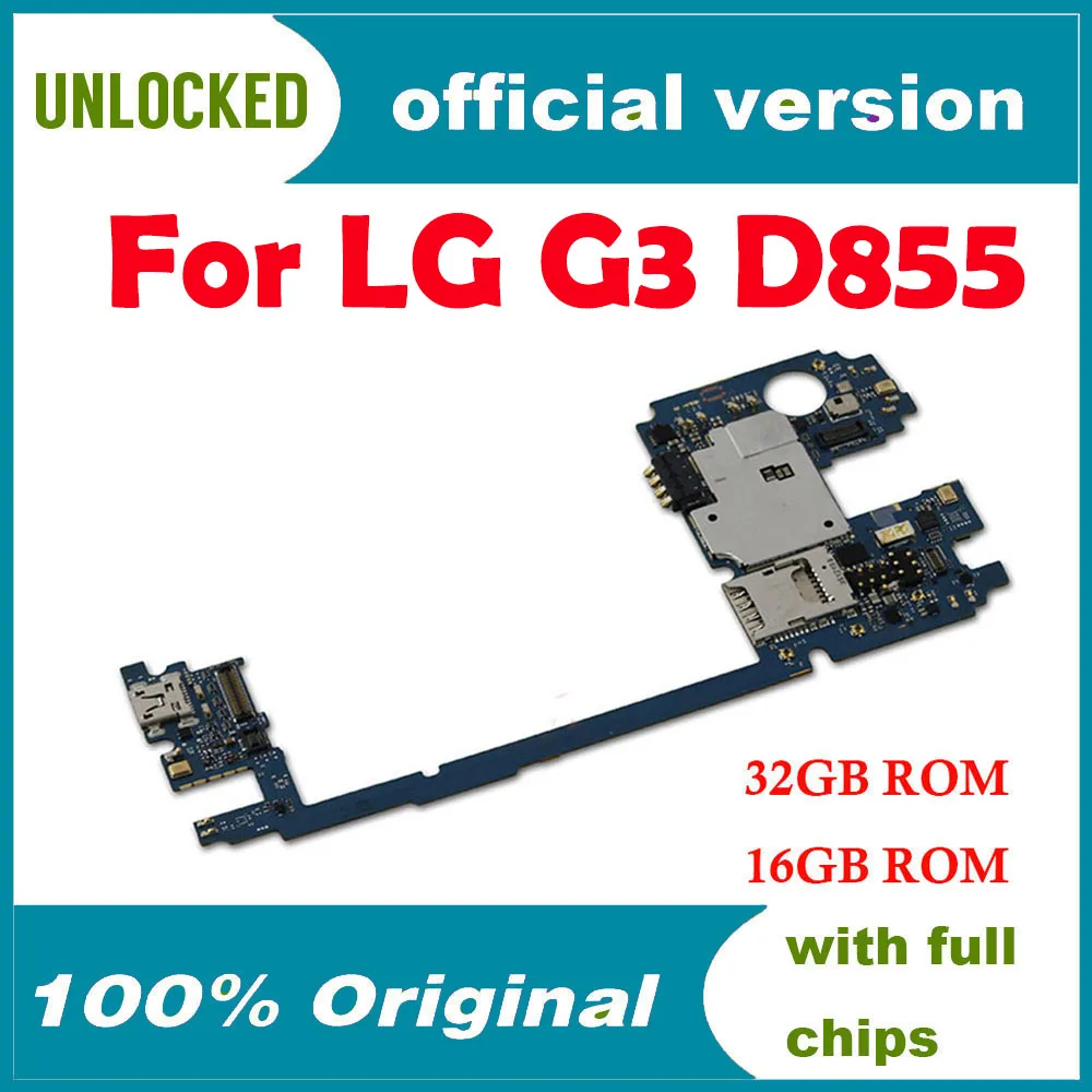Заводская разблокированная материнская плата для LG G3 D855 с системой Android 100%