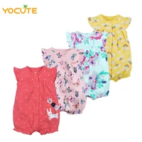 baby girl romper summer cartoon newborn baby jumpsuit cotton short pajama infant baby clothes one piece jumpsuits baby clothing
