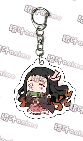 Demon Slayer: Kimetsu no Yaiba Kamado Tanjirou Kochou Shinobu Косплей двухсторонний акриловый брелок в виде фигуры брелок-подвеска подарки - Цвет: 09