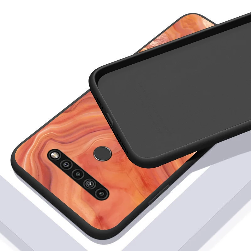 

Colored marble for LG G8 G8S G8X V30 V35 V40 V50 V60 ThinQ Q60 K40 K50 K30 K41 K51 K61 K71 K22 Black Phone Case