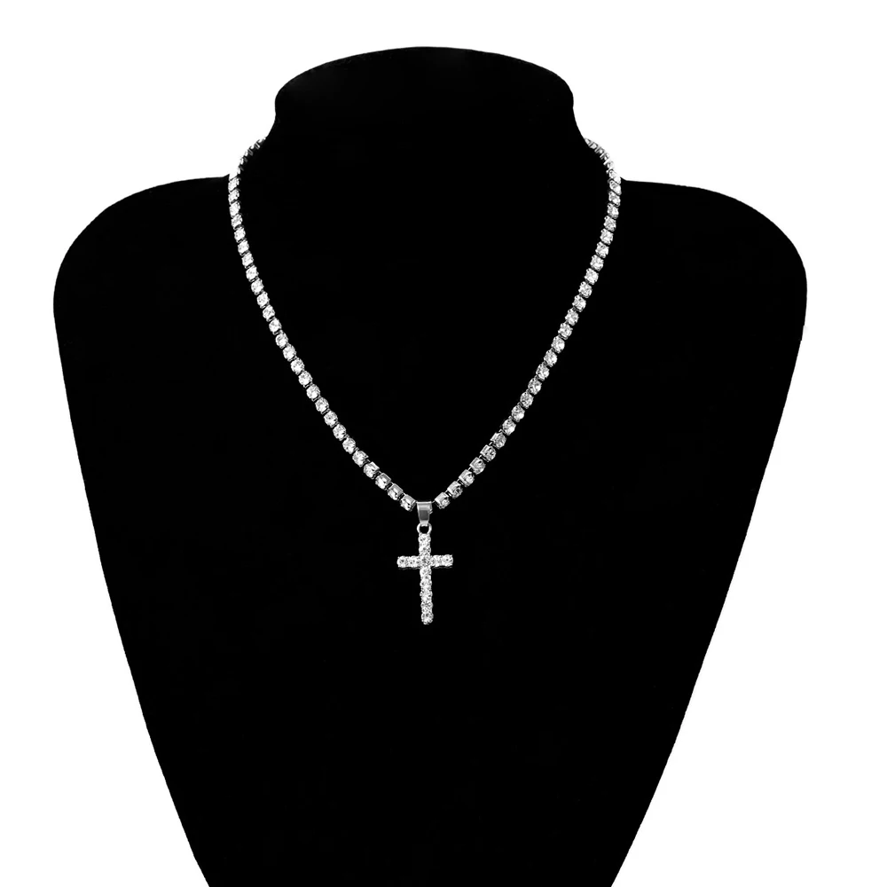 2020 Fashion Gold Color Crystal Cross Asylum Simple Pendant Necklaces For Women Necklace Female Boho Vintage Jewelry Gift |