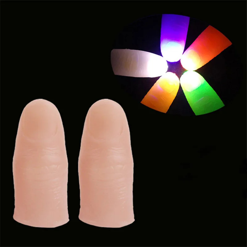 2 шт. реквизит творческие волшебники красный свет подсказки палец со светодиодом