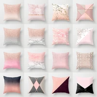 pink glitter cushion pillowcase marble gloss geometric sofa pillowcase bedroom home decoration car office decoration