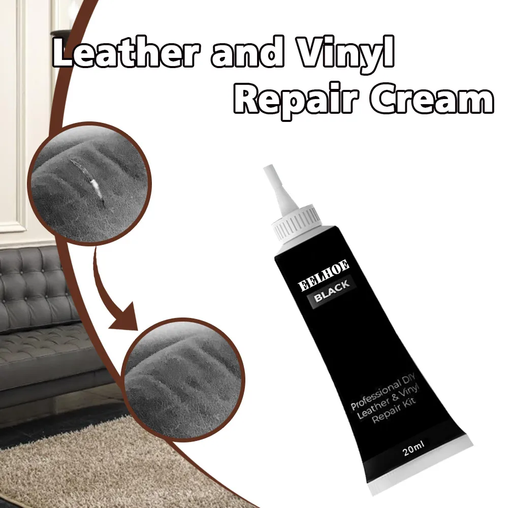 

#45 Black Leather And Vinyl Repair Kit - Furniture Couch Car Seats Sofa Jacket Maintenance Shoes Leather Refinish Repair Cream