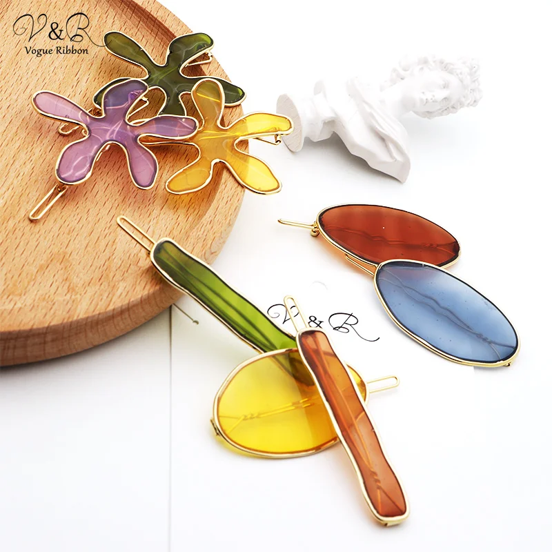 Заколка для волос в Корейском стиле заколка с имитацией акриловых цветов и