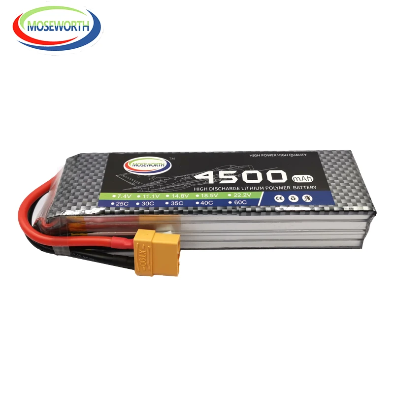 Провод с силикатной гелевой Батарея 4S 14 8 V 4500 мА/ч 60C для радиоуправляемых моделей