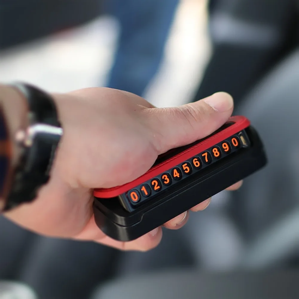 Автомобильный временный парковочный знак имитация кожи скрытый номерная