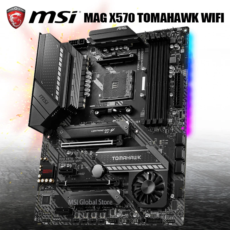 Kaufen Für MSI MAG X570 TOMAHAWK WIFI Motherboard AM4 AMD X570 DDR4 RYZEN 9 128GB SATA 6 Gb/s Desktop ATX AMD Mainboard AM4 M.2 HDMI
