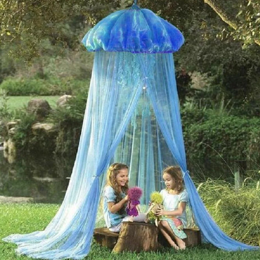 Навес для кровати постельное белье палатки дизайнерская синяя Медуза кровать