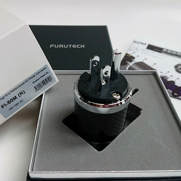 Углеродная вилка Furutech Hi Fi переходник из углеродного волокна с Rhodium Schukostecker Edelstahl