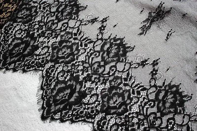 

3Meter/Pcs 100% Nylon Fabric For DIY Girl Clothing Table Desk Decoraton Accessories French Eyelash Embroidery Lace M10406