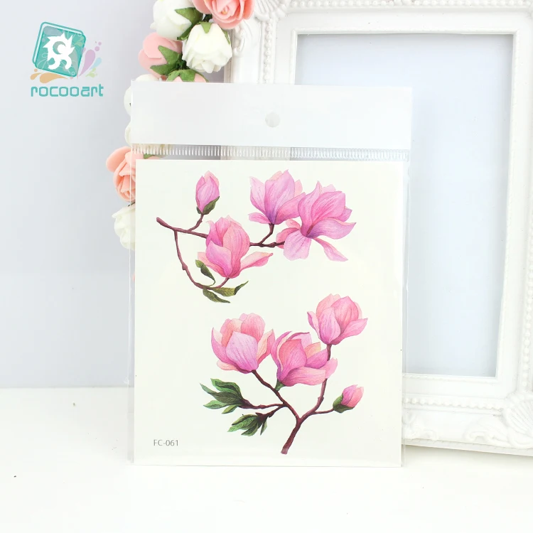 Женская временная татуировка Rocooart водостойкая наклейка на руку с цветами